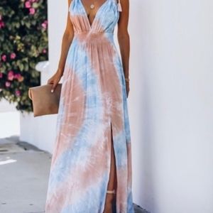 Tie dye maxi dress